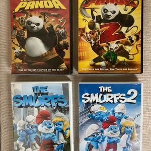 Set of 4 children’s DVDs - animated